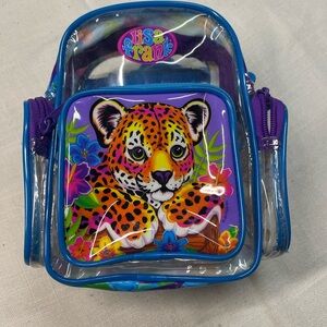 Lisa Frank rare vintage 90s Vibrant Leopard Backpack with Purple and Blue